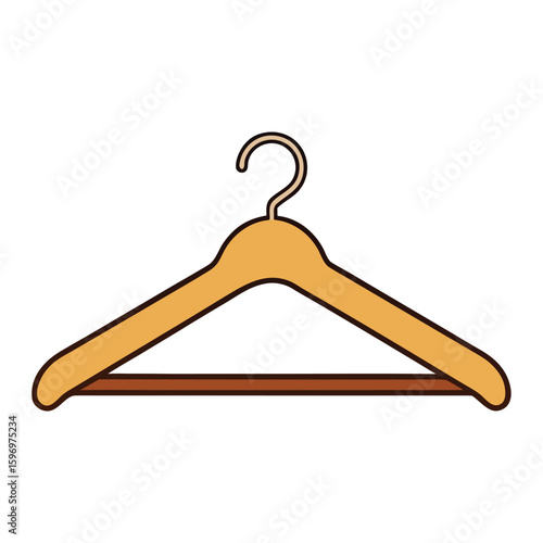 wooden hanger illustration