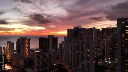 Hawaii skyline at sunset