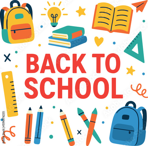 Back to school icons set