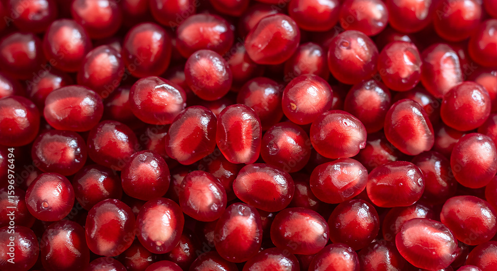 Macro Background of Fresh Ripe Pomegranate Seeds Macro Background of Fresh Ripe Pomegranate Seeds