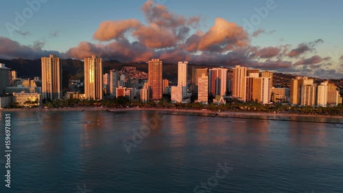 Waikiki on sunset