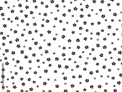 和柄　小花柄 総柄 シルエット素材