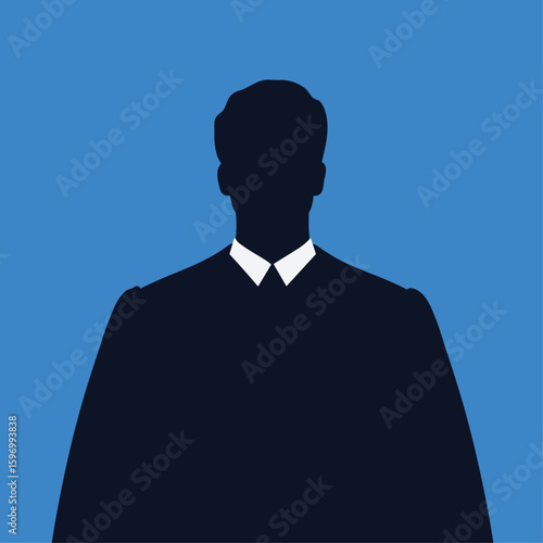 A judge in suit illustration flat vector design