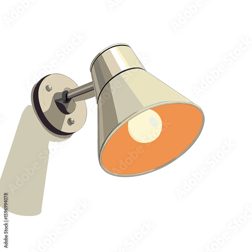 Wall mounted light illustration flat vector design