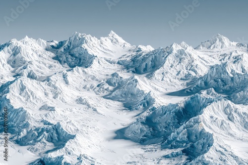 Wallpaper Mural Snowy Mountain Peaks Landscape Torontodigital.ca