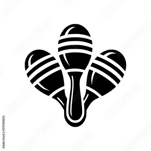 Musical instruments vector illustration with maracas