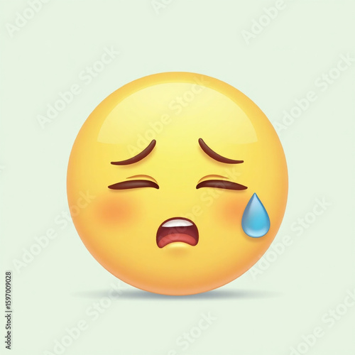 sad smiley face with yellow background