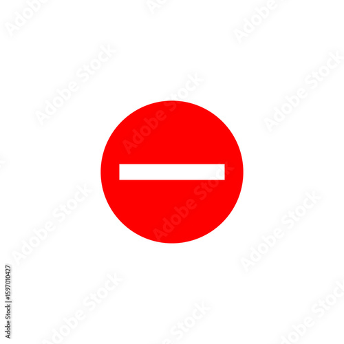 No entry sign. Forbidden access symbol. Red circle Vector. Traffic prohibition illustration. Free Download No entry sign. Forbidden access symbol. Red circle Vector. Traffic prohibition illustration. - GFXLoad
