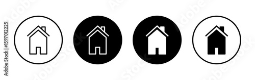 House icon symbol for apps and websites. Home sign and symbol