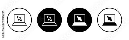 Laptop icon symbol for apps and websites. computer sign and symbol