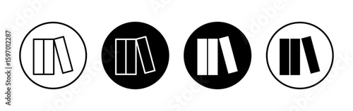 Library icon symbol for apps and websites. education sign and symbol