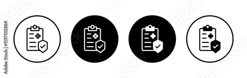 Medical insurance icon symbol for apps and websites. health insurance sign and symbol