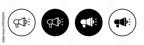 Megaphone icon symbol for apps and websites. Loudspeaker sign and symbol