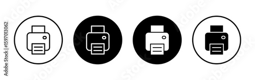 Print icon symbol for apps and websites. printer sign and symbol