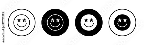Smile icon symbol for apps and websites. smile emoticon icon. feedback sign and symbol