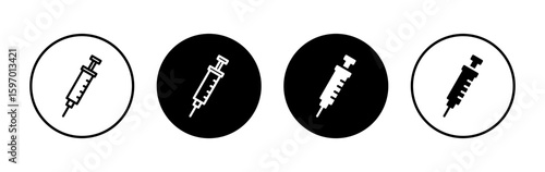 Syringe icon symbol for apps and websites. injection sign and symbol.vaccine icon