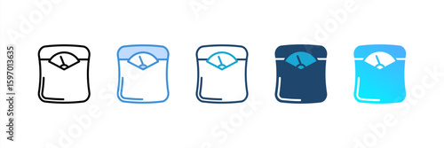 Weight Management icon set multiple style collection