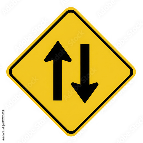 Free Download Two way traffic sign isolated on transparent background - GFXLoad