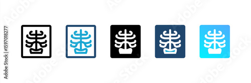 Radiology icon set multiple style collection