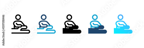 Physical Therapy icon set multiple style collection