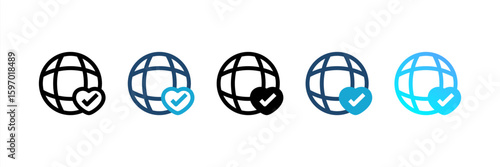 Health Assistance icon set multiple style collection