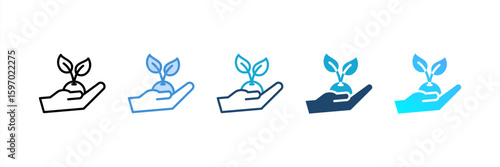 Save The Plant icon set multiple style collection
