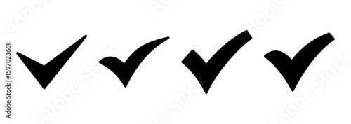 Check mark icon logo design. Tick mark sign and symbol