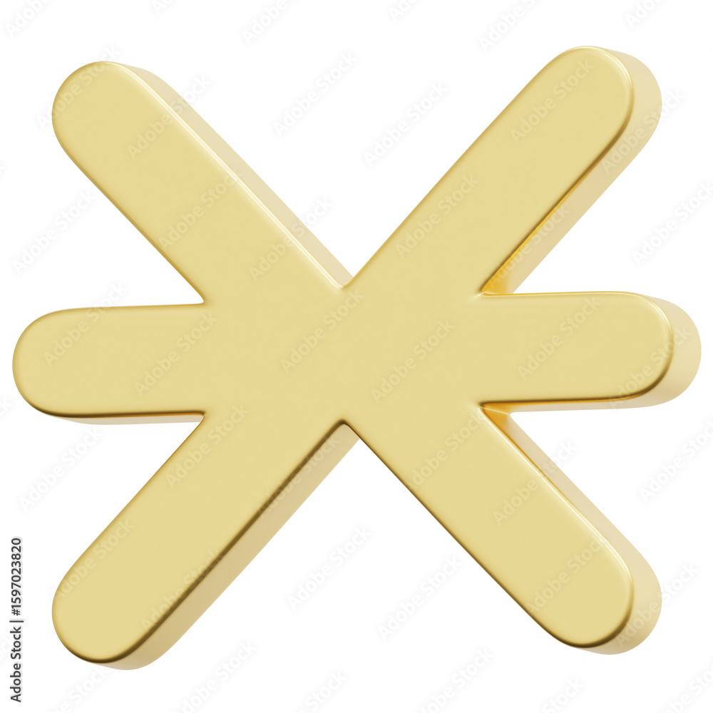 Fototapeta premium 3D Sextile Icon