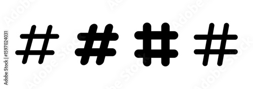 Hashtag icon logo design. hashtag sign and symbol