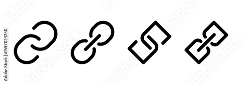Link icon logo design. Hyperlink chain sign and symbol