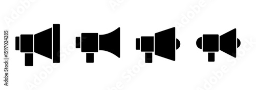Megaphone icon logo design. Loudspeaker sign and symbol