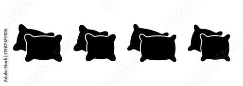 Pillow icon logo design. Pillow sign and symbol. Comfortable fluffy pillow