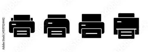 Print icon logo design. printer sign and symbol