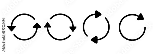 Refresh icon logo design. Reload sign and symbol. Update icon.