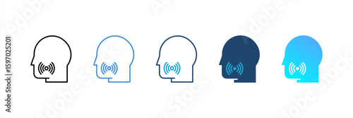 Toothache icon set multiple style collection