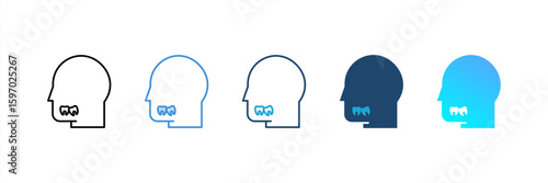 Wisdom Tooth icon set multiple style collection