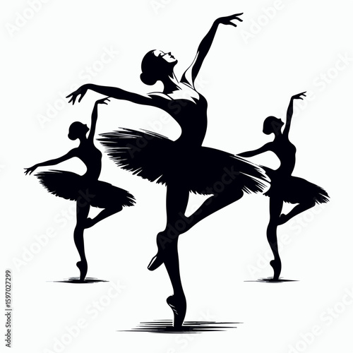 simple ballet dancer vector illustration