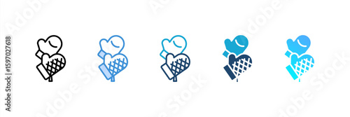 Kitchen Glove icon set multiple style collection