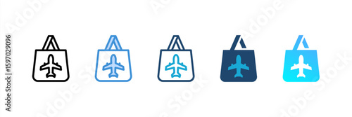 Duty Free icon set multiple style collection