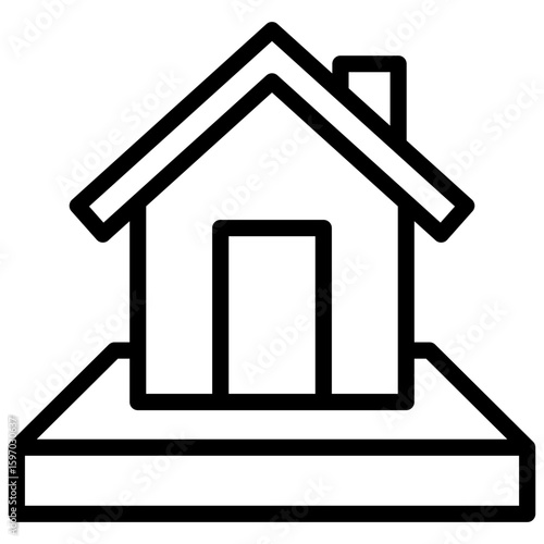 Luxury Real Estate  line icon