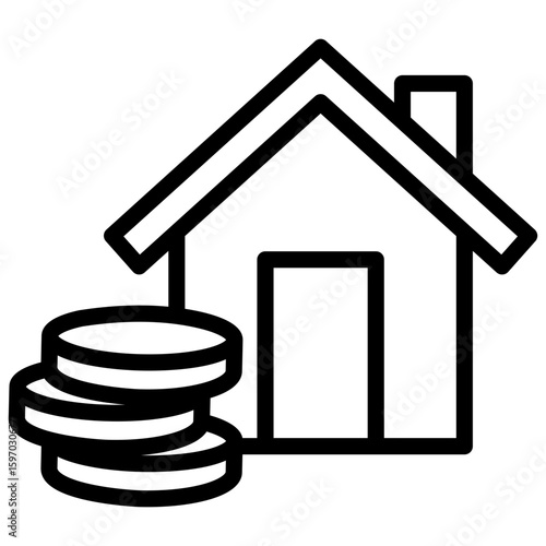 Home Equity Loans line icon