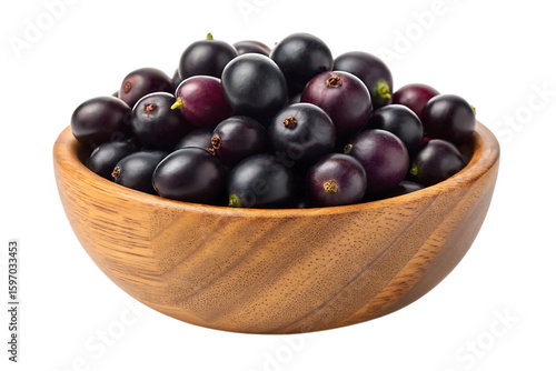 Wallpaper Mural Fresh dark berries pile in a natural wooden bowl, a healthy natural food ingredient for cooking and eating. Torontodigital.ca