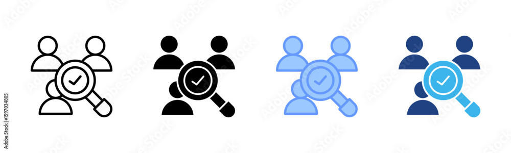 Hiring icon set multiple style collection Hiring icon set multiple style collection