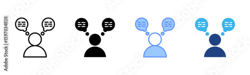 Personality icon set multiple style collection