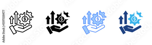 Equity icon set multiple style collection