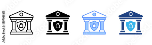 Governance icon set multiple style collection