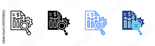 Due Diligence icon set multiple style collection