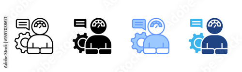 Agility icon set multiple style collection