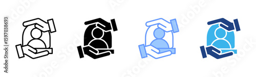 Retention icon set multiple style collection