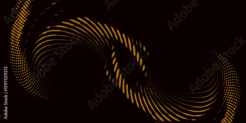 Illustration Orange and black speed and electronic golden, glass and metallic abstract matrix technology space and vibrations background/texture for network online mobile app display or desktop